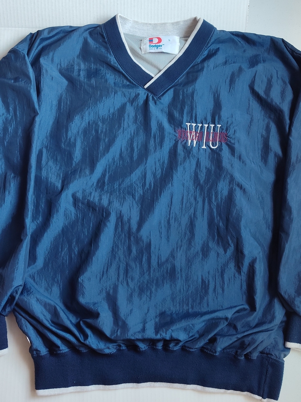 Vintage Western Illinois University Mens Large Pullover Windbreaker Jacket